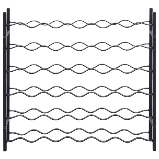 Wijnrek voor 36 flessen ijzer zwart MeubelReus