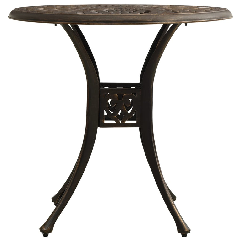Tuintafel 78x78x72 cm gietaluminium bronskleurig MeubelReus