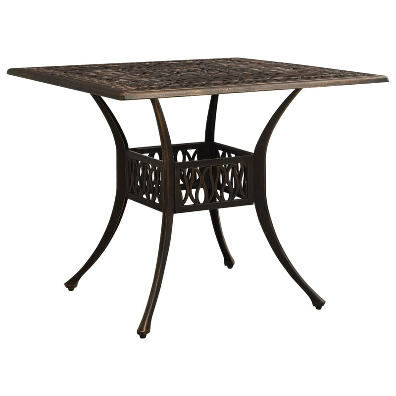 Tuintafel 90x90x73 cm gietaluminium bronskleurig MeubelReus