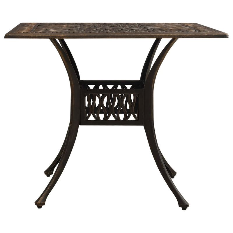 Tuintafel 90x90x73 cm gietaluminium bronskleurig MeubelReus