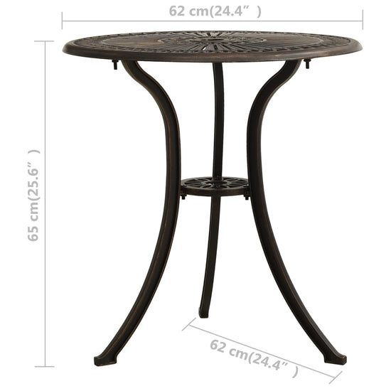 3-delige Bistroset gietaluminium bronskleurig MeubelReus