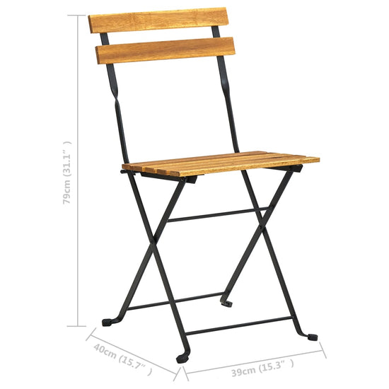 7-delige Tuinset inklapbaar massief acaciahout MeubelReus