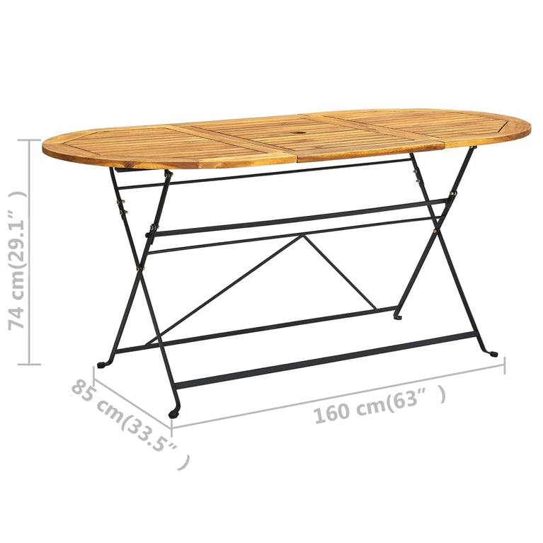 9-delige Tuinset inklapbaar massief acaciahout MeubelReus