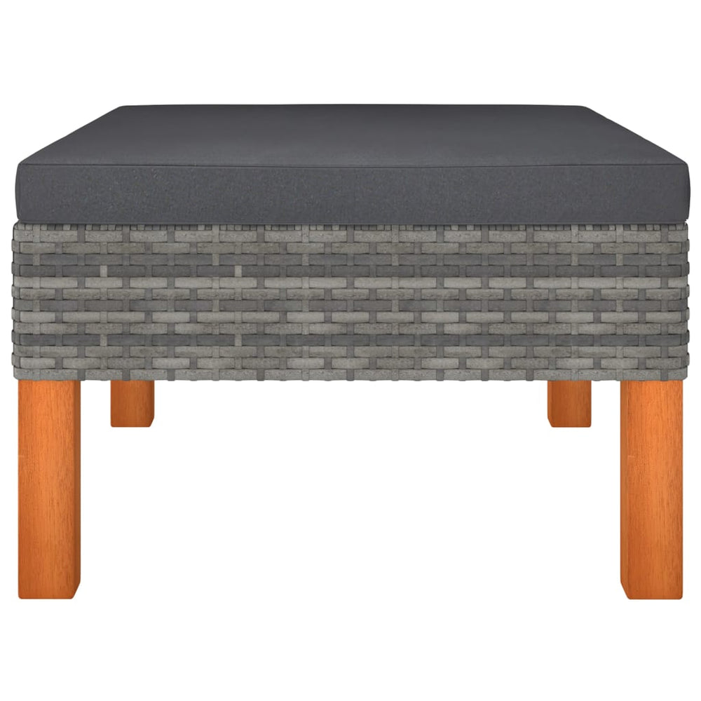 3-delige Loungeset poly rattan en massief eucalyptushout MeubelReus