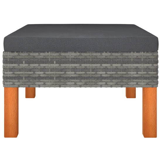 3-delige Loungeset poly rattan en massief eucalyptushout MeubelReus