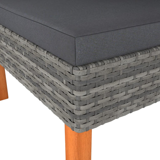 3-delige Loungeset poly rattan en massief eucalyptushout MeubelReus