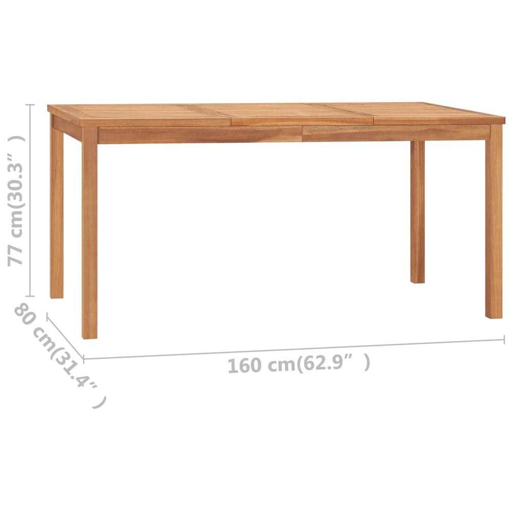 Tuintafel 160x80x77 cm massief teakhout MeubelReus