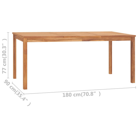 Tuintafel 180x90x77 cm massief teakhout MeubelReus