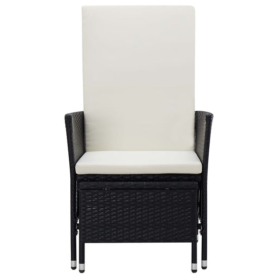 3-delige Loungeset met kussens poly rattan zwart MeubelReus