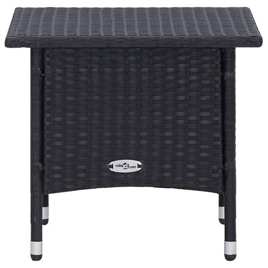 3-delige Loungeset met kussens poly rattan zwart MeubelReus