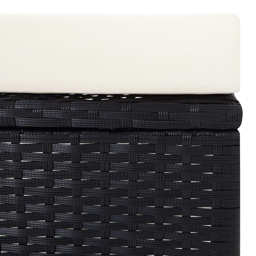 3-delige Loungeset met kussens poly rattan zwart MeubelReus