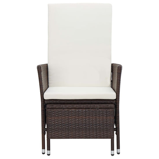 3-delige Loungeset met kussens poly rattan bruin MeubelReus