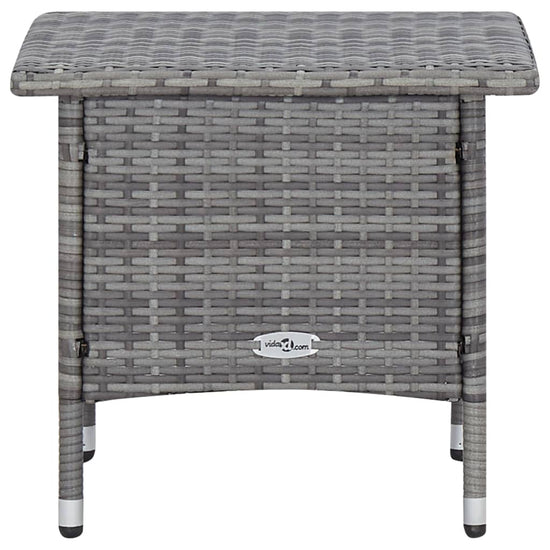 3-delige Loungeset met kussens poly rattan grijs MeubelReus