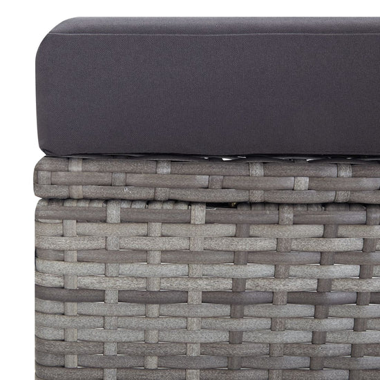 3-delige Loungeset met kussens poly rattan grijs MeubelReus