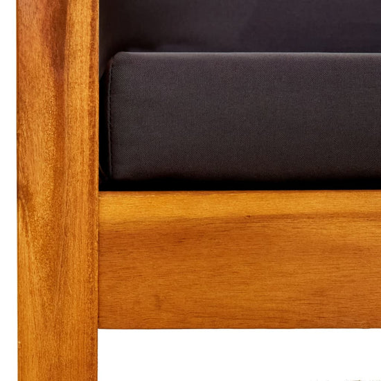 Tuinbank met tafel en voetenbanken massief acaciahout MeubelReus