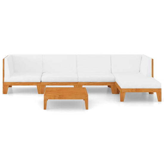 6-delige Loungeset met kussens massief acaciahout MeubelReus
