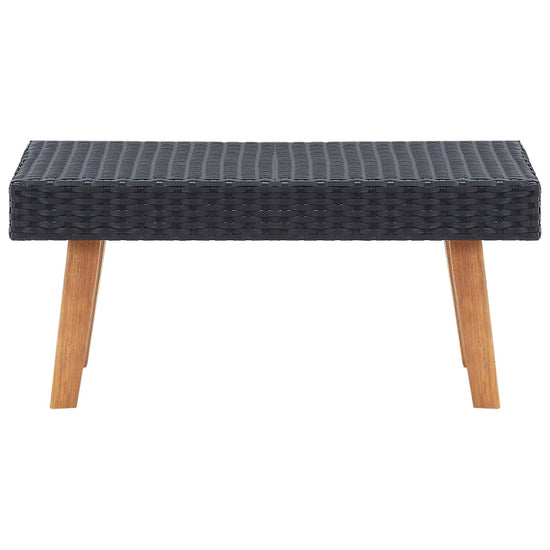 2-delige Loungeset met kussens poly rattan zwart MeubelReus