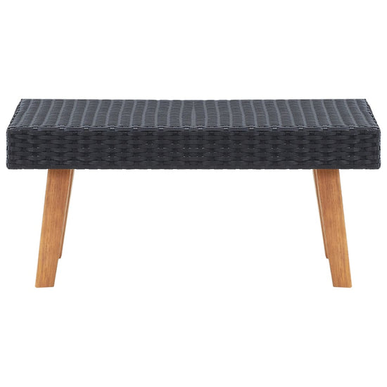 2-delige Loungeset met kussens poly rattan zwart MeubelReus