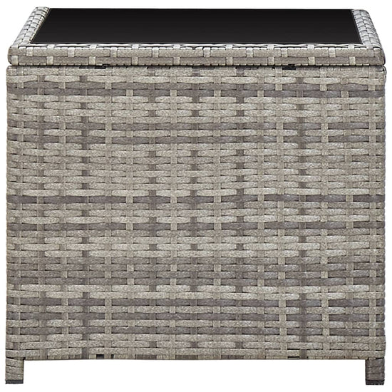 3-delige Loungeset met kussens poly rattan grijs MeubelReus