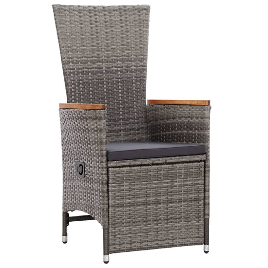 3-delige Loungeset met kussens poly rattan grijs MeubelReus