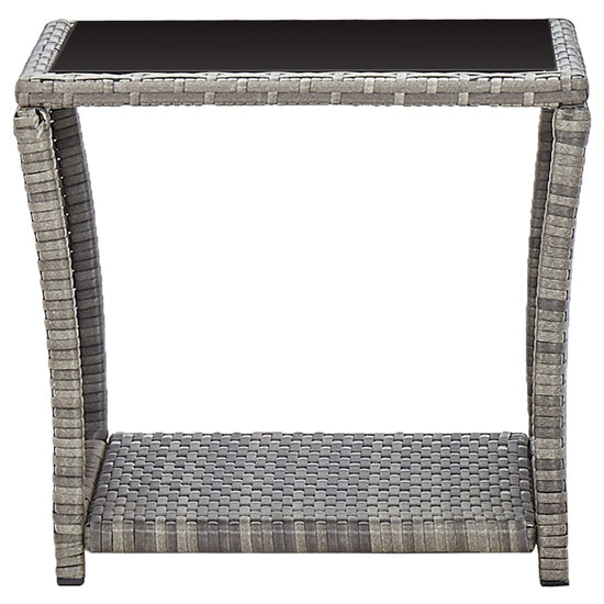 3-delige Loungeset met kussens poly rattan grijs MeubelReus