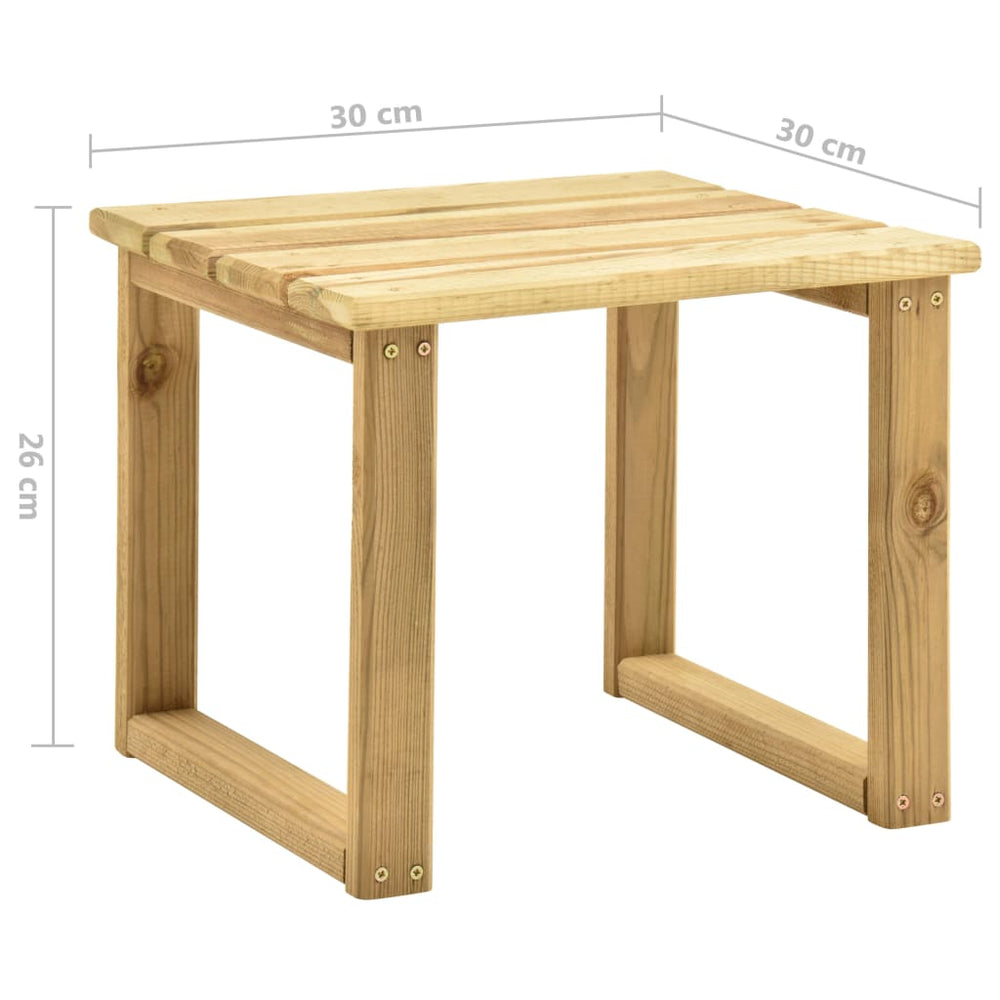 Bijzettafel voor ligbed 30x30x26 cm geïmpregneerd grenenhout MeubelReus
