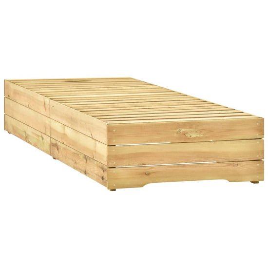 Ligbed met tafel groen geïmpregneerd grenenhout MeubelReus
