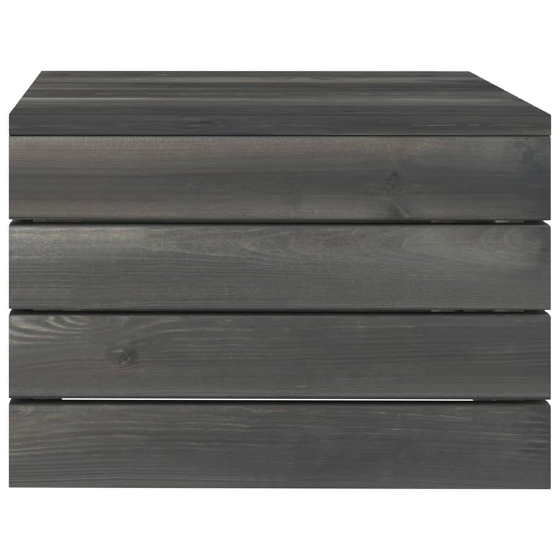 Tuintafel pallet massief grenenhout donkergrijs MeubelReus