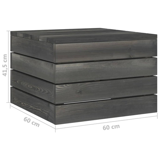 Tuintafel pallet massief grenenhout donkergrijs MeubelReus