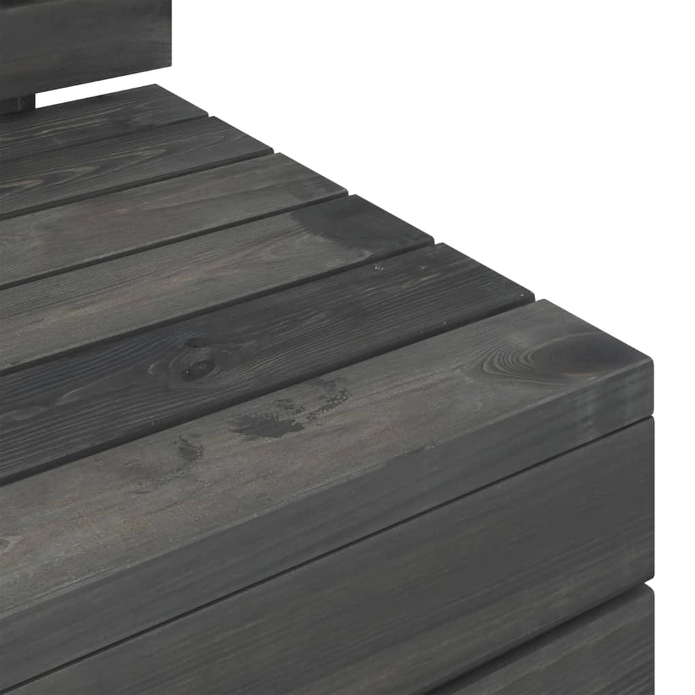 2-delige Loungeset pallet massief grenenhout donkergrijs MeubelReus