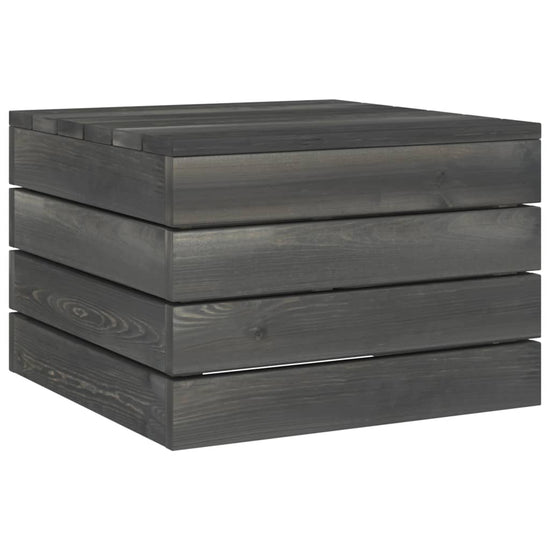 2-delige Loungeset pallet massief grenenhout donkergrijs MeubelReus