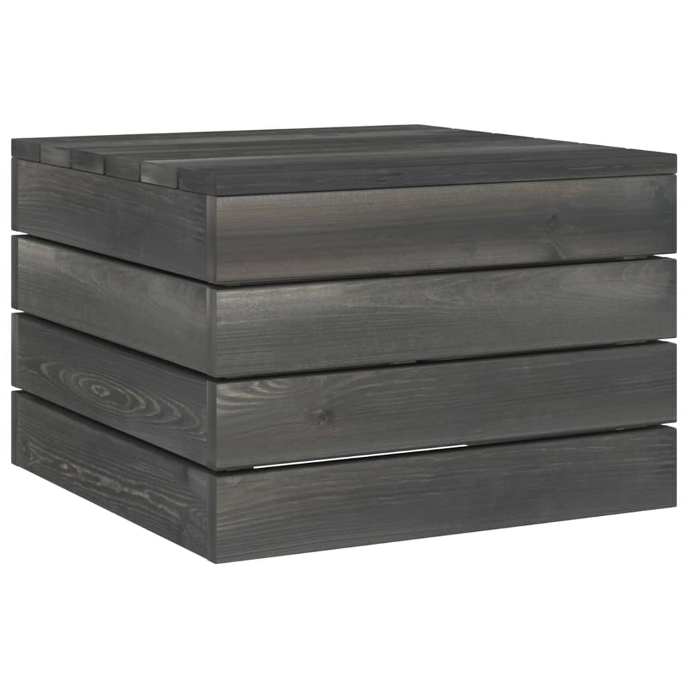 Tuintafels 2 st pallet massief grenenhout donkergrijs MeubelReus