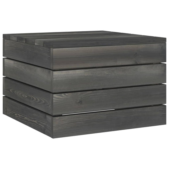 Tuintafels 2 st pallet massief grenenhout donkergrijs MeubelReus