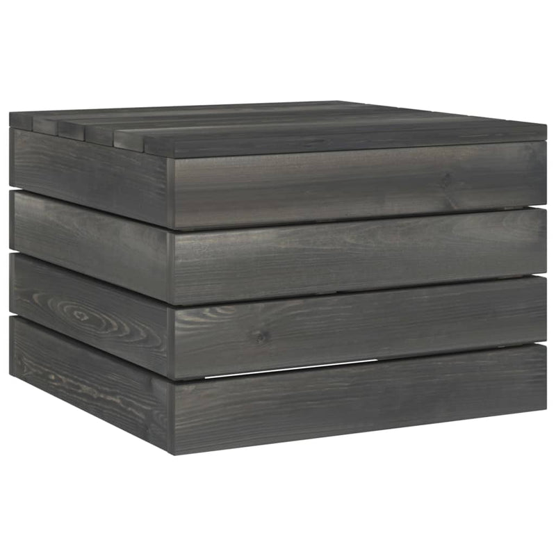 Tuintafels 2 st pallet massief grenenhout donkergrijs MeubelReus