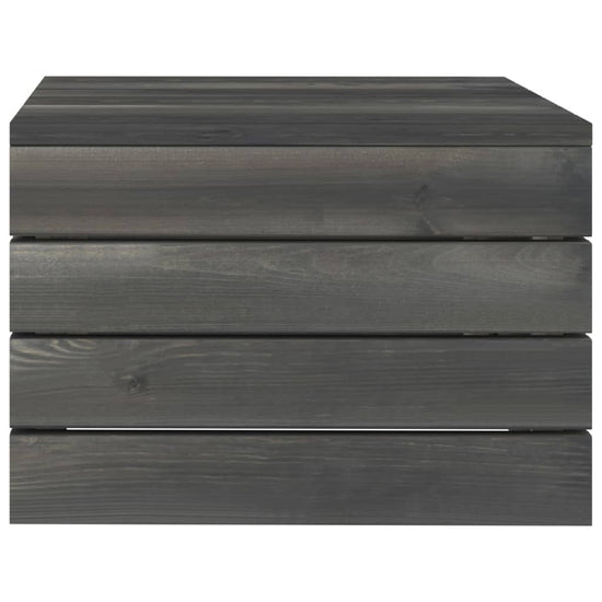 Tuintafels 2 st pallet massief grenenhout donkergrijs MeubelReus
