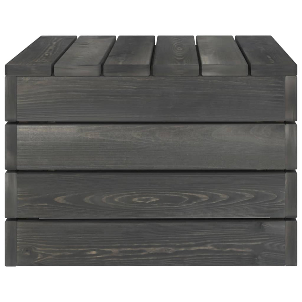 Tuintafels 2 st pallet massief grenenhout donkergrijs MeubelReus
