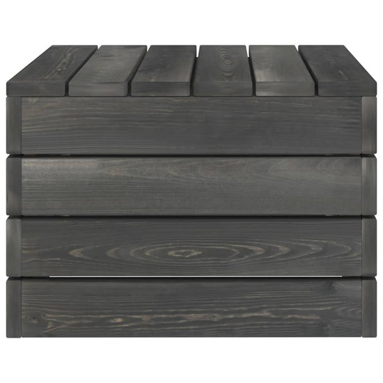 Tuintafels 2 st pallet massief grenenhout donkergrijs MeubelReus
