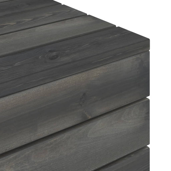Tuintafels 2 st pallet massief grenenhout donkergrijs MeubelReus