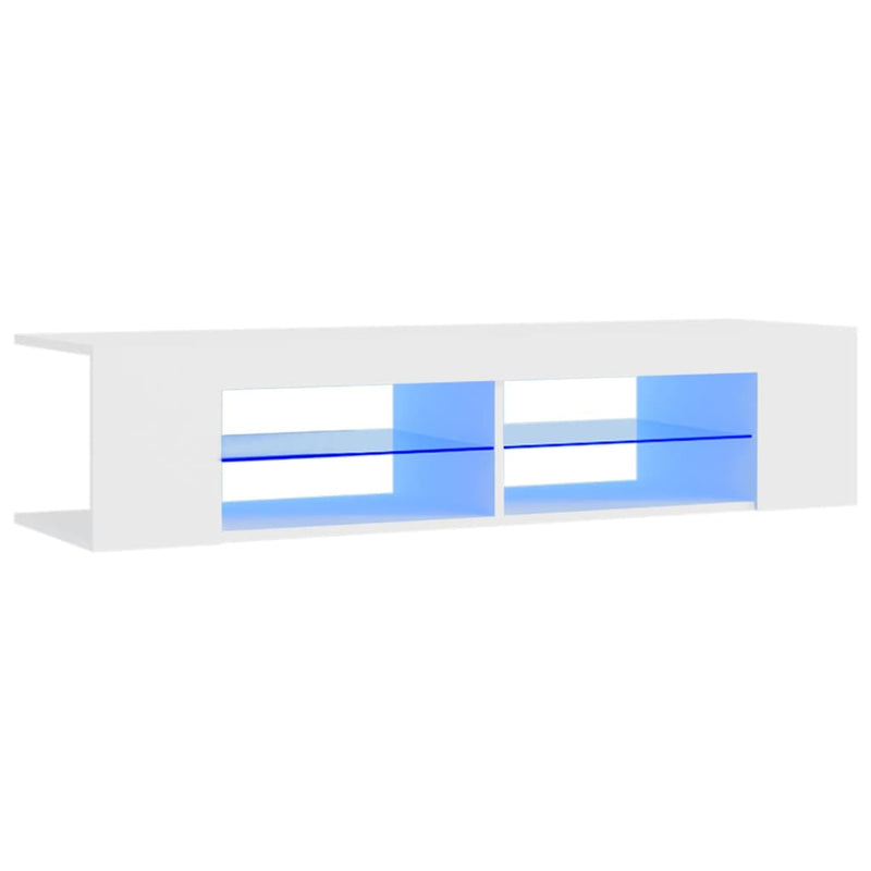 Tv-meubel met LED-verlichting 135x39x30 cm wit MeubelReus
