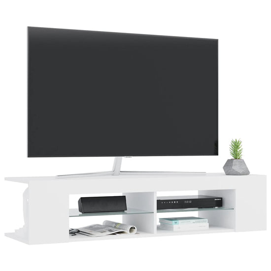Tv-meubel met LED-verlichting 135x39x30 cm wit MeubelReus