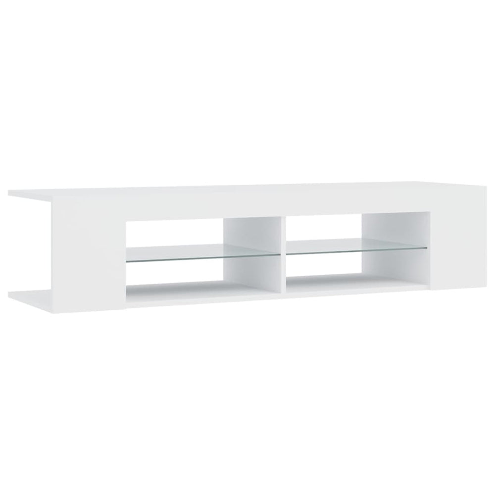 Tv-meubel met LED-verlichting 135x39x30 cm wit MeubelReus
