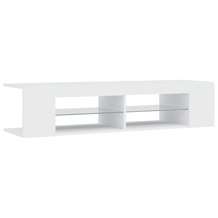 Tv-meubel met LED-verlichting 135x39x30 cm wit MeubelReus