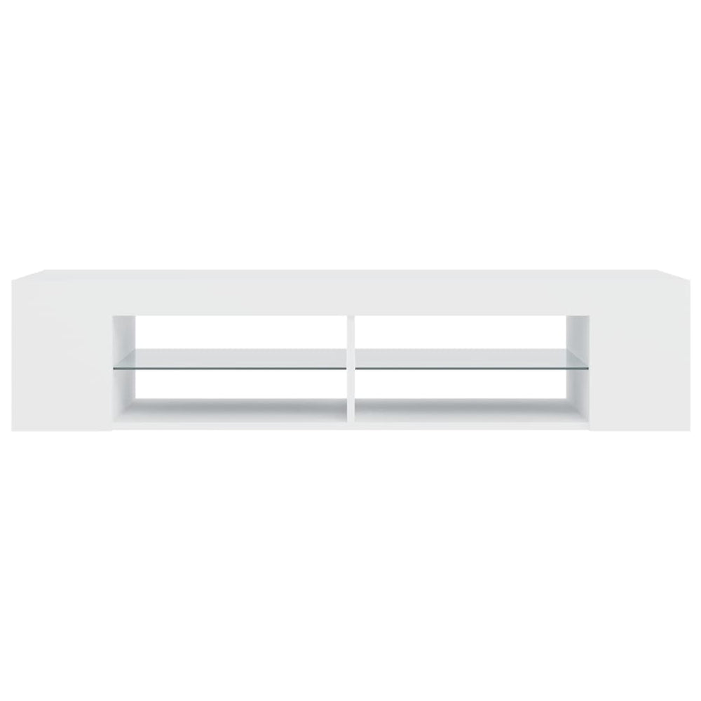 Tv-meubel met LED-verlichting 135x39x30 cm wit MeubelReus
