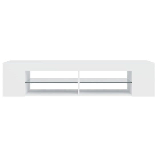 Tv-meubel met LED-verlichting 135x39x30 cm wit MeubelReus