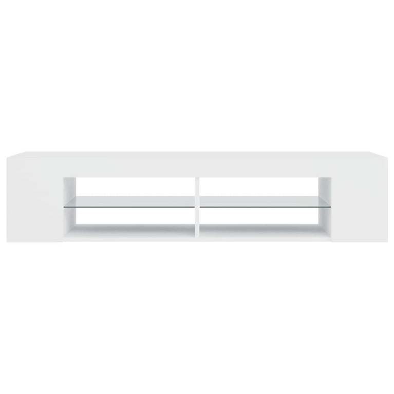 Tv-meubel met LED-verlichting 135x39x30 cm wit MeubelReus