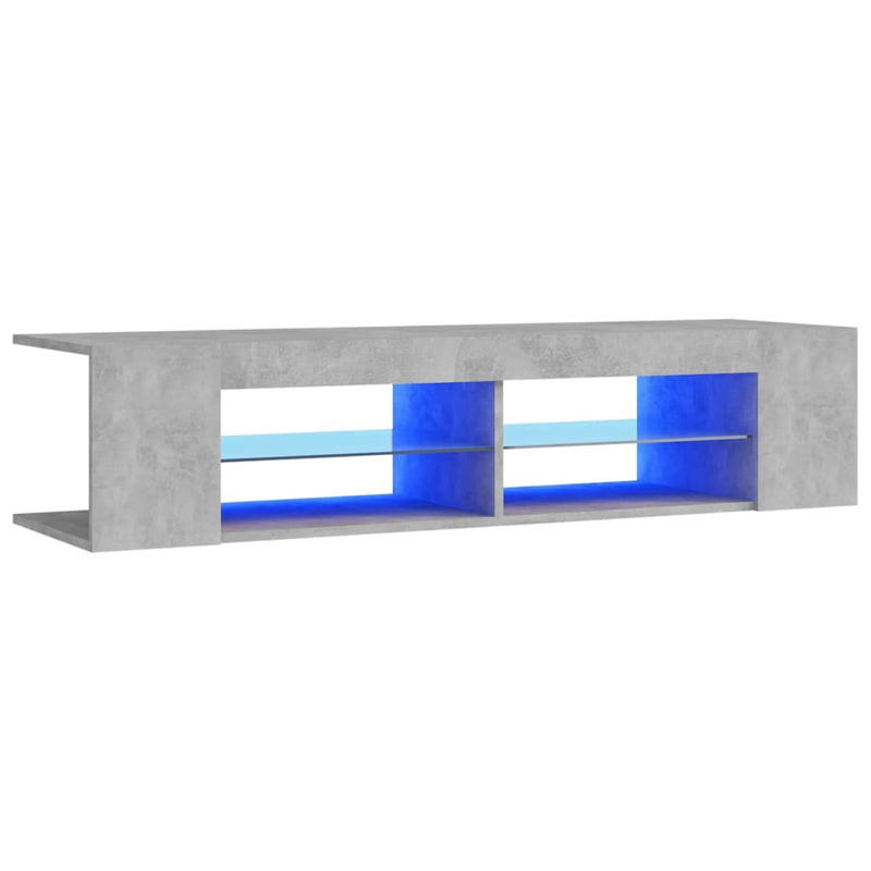 Tv-meubel met LED-verlichting 135x39x30 cm betongrijs MeubelReus