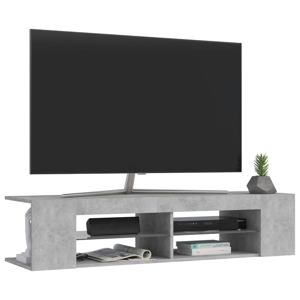Tv-meubel met LED-verlichting 135x39x30 cm betongrijs MeubelReus