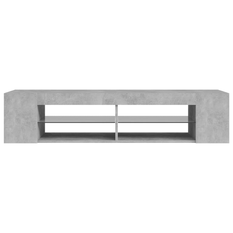 Tv-meubel met LED-verlichting 135x39x30 cm betongrijs MeubelReus