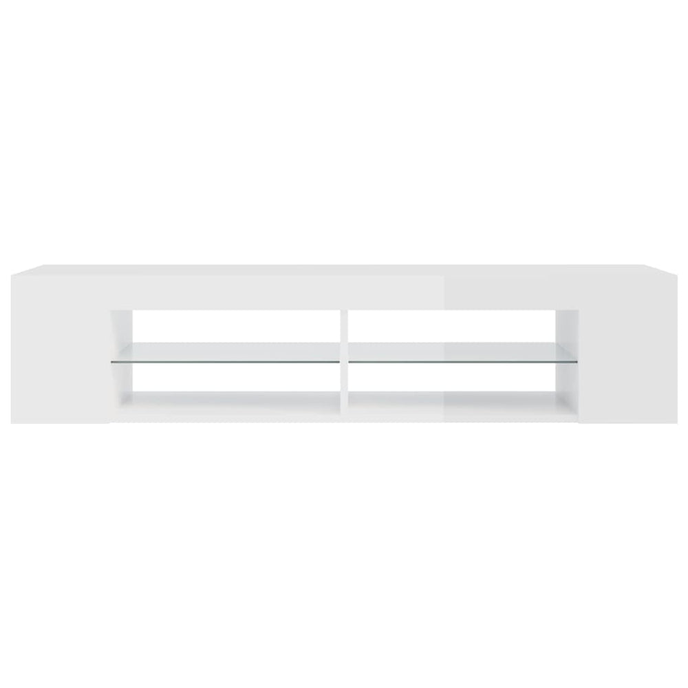 Tv-meubel met LED-verlichting 135x39x30 cm hoogglans wit MeubelReus