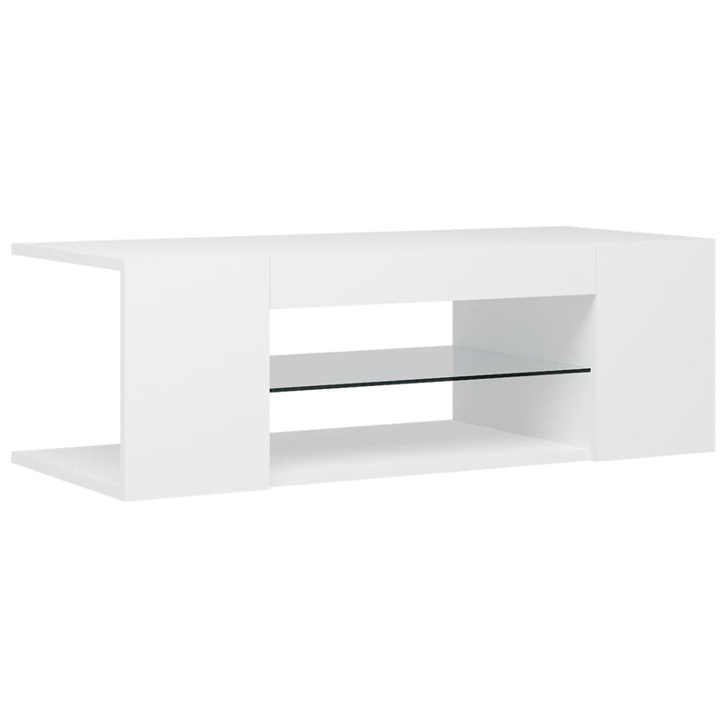 Tv-meubel met LED-verlichting 90x39x30 cm wit MeubelReus